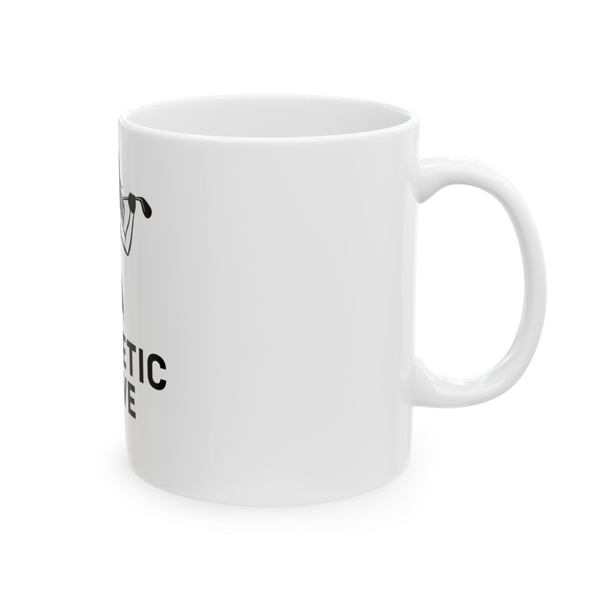 Magnetic Drive Golf Girl Mug | Ceramic coffee cup White