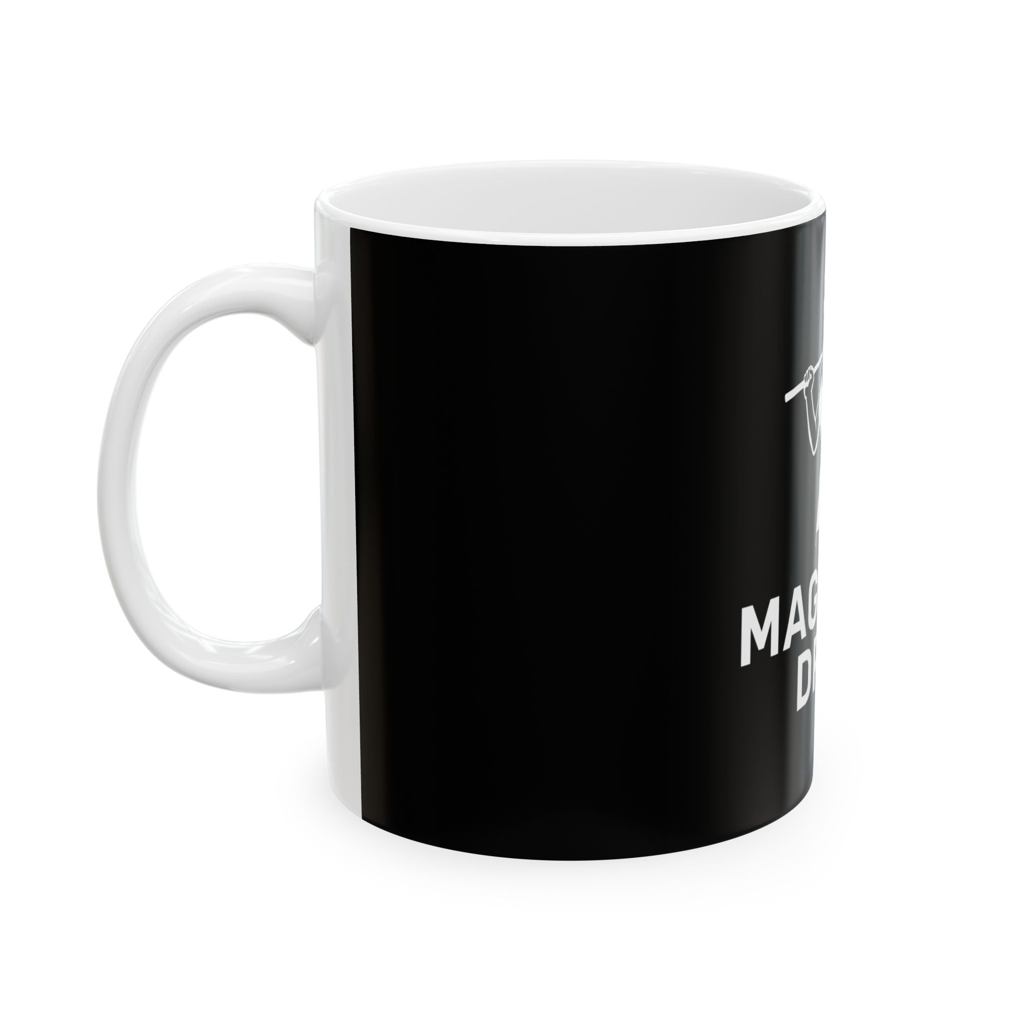 Magnetic Drive Golf Girl Mug | Ceramic Coffee Cup Black