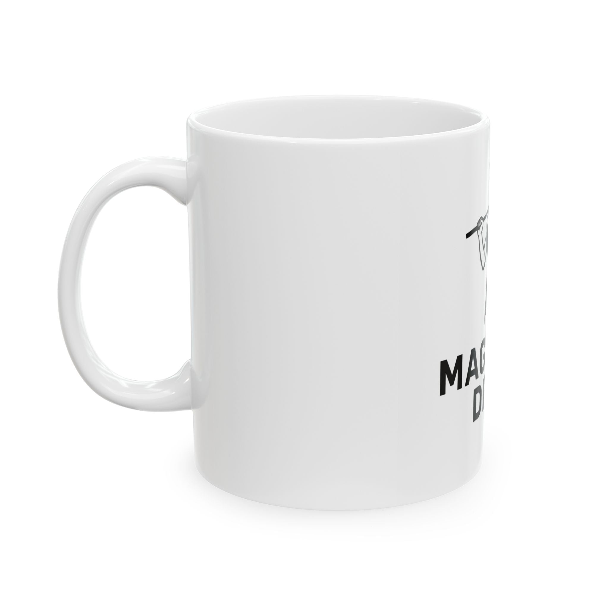 Magnetic Drive Golf Girl Mug | Ceramic coffee cup White