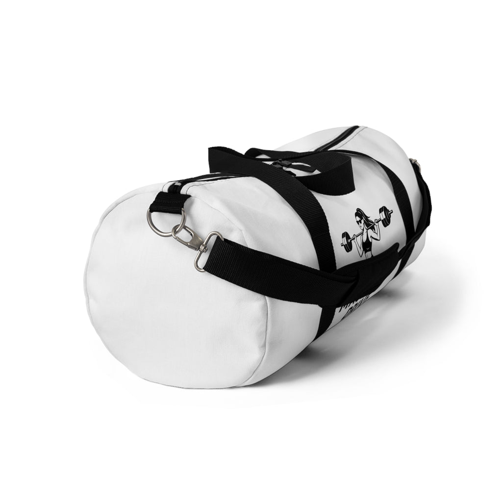 Personalized White Duffel Bag - Customizable Travel Gym Weekender