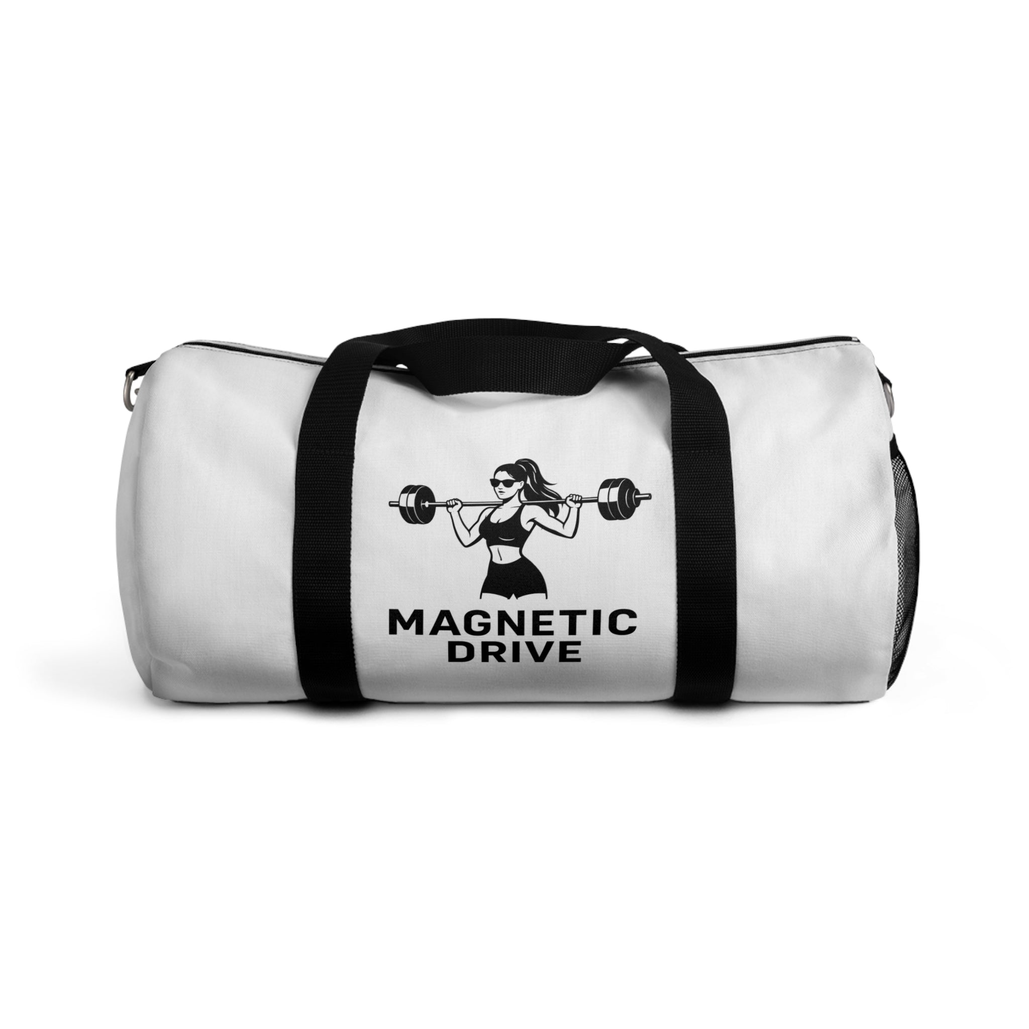 Personalized White Duffel Bag - Customizable Travel Gym Weekender